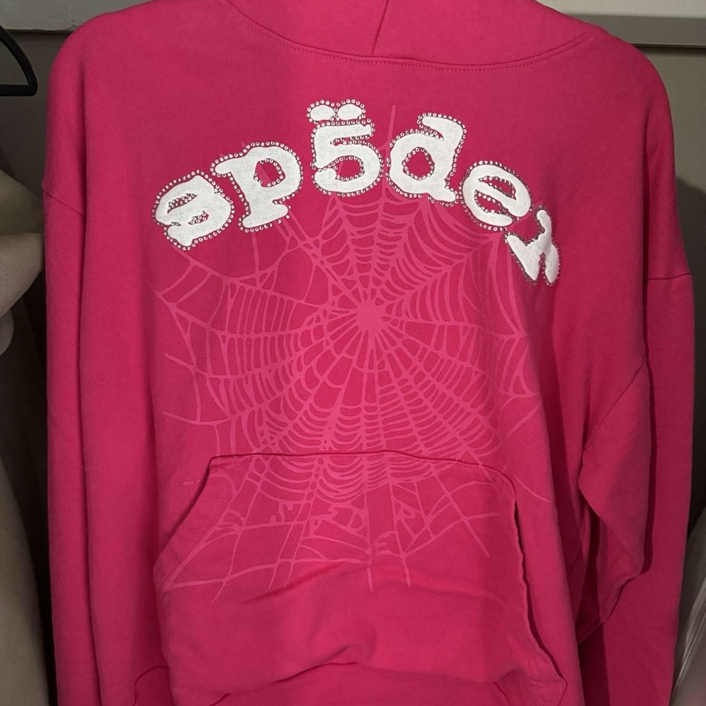 Pink Spider Graphic Hoodie